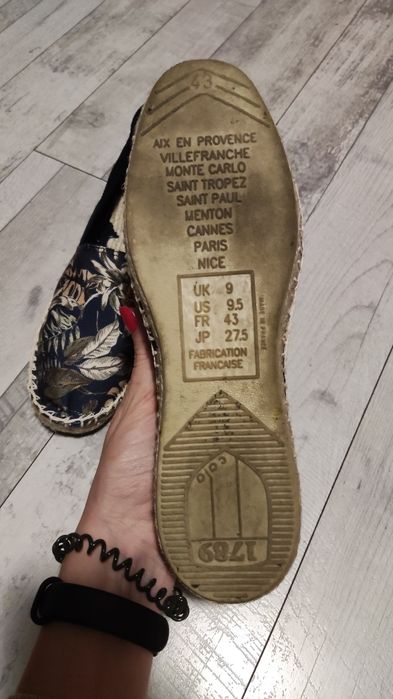 Espadryle ananasy Cala 1789 granatowe