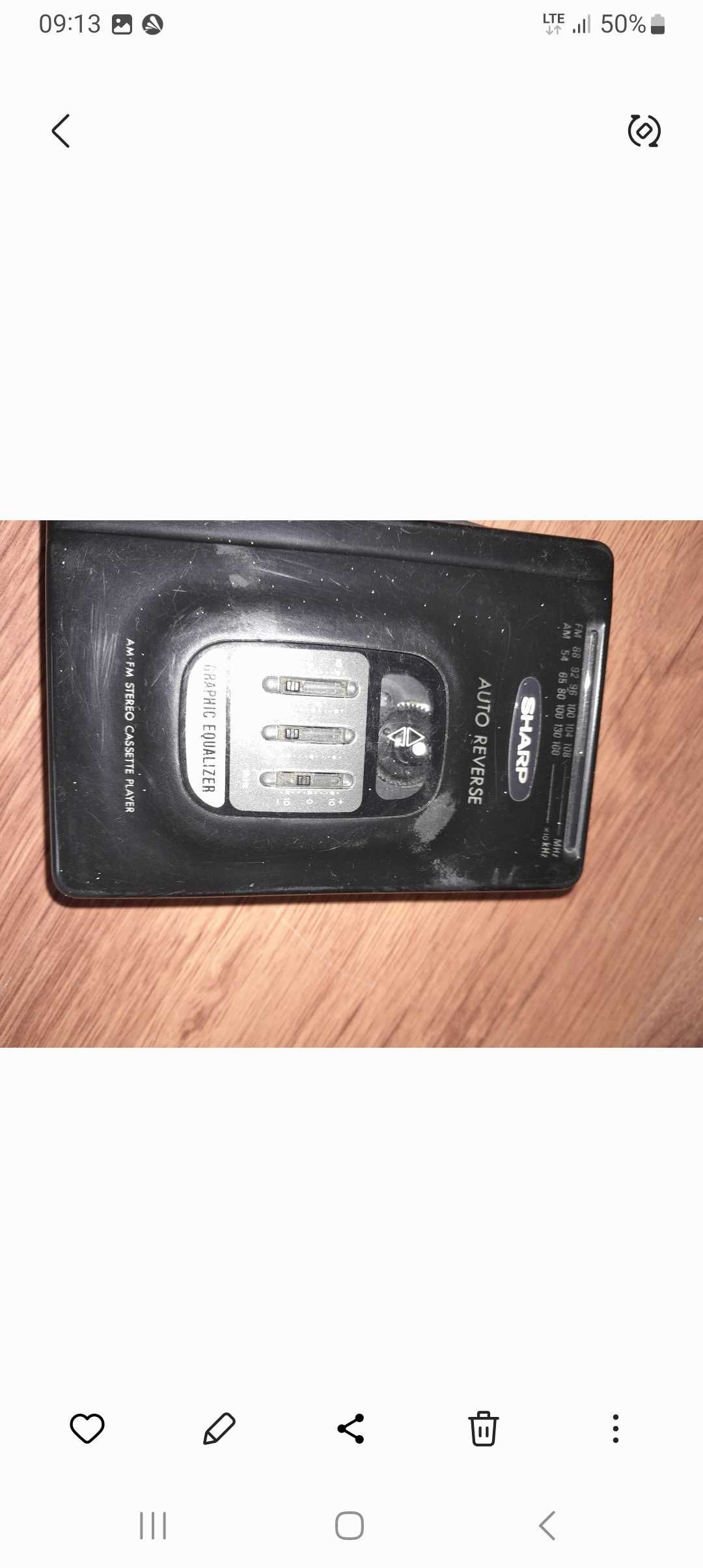 Walkman kolekcjonerski z lat 90 tych sharp jc-516