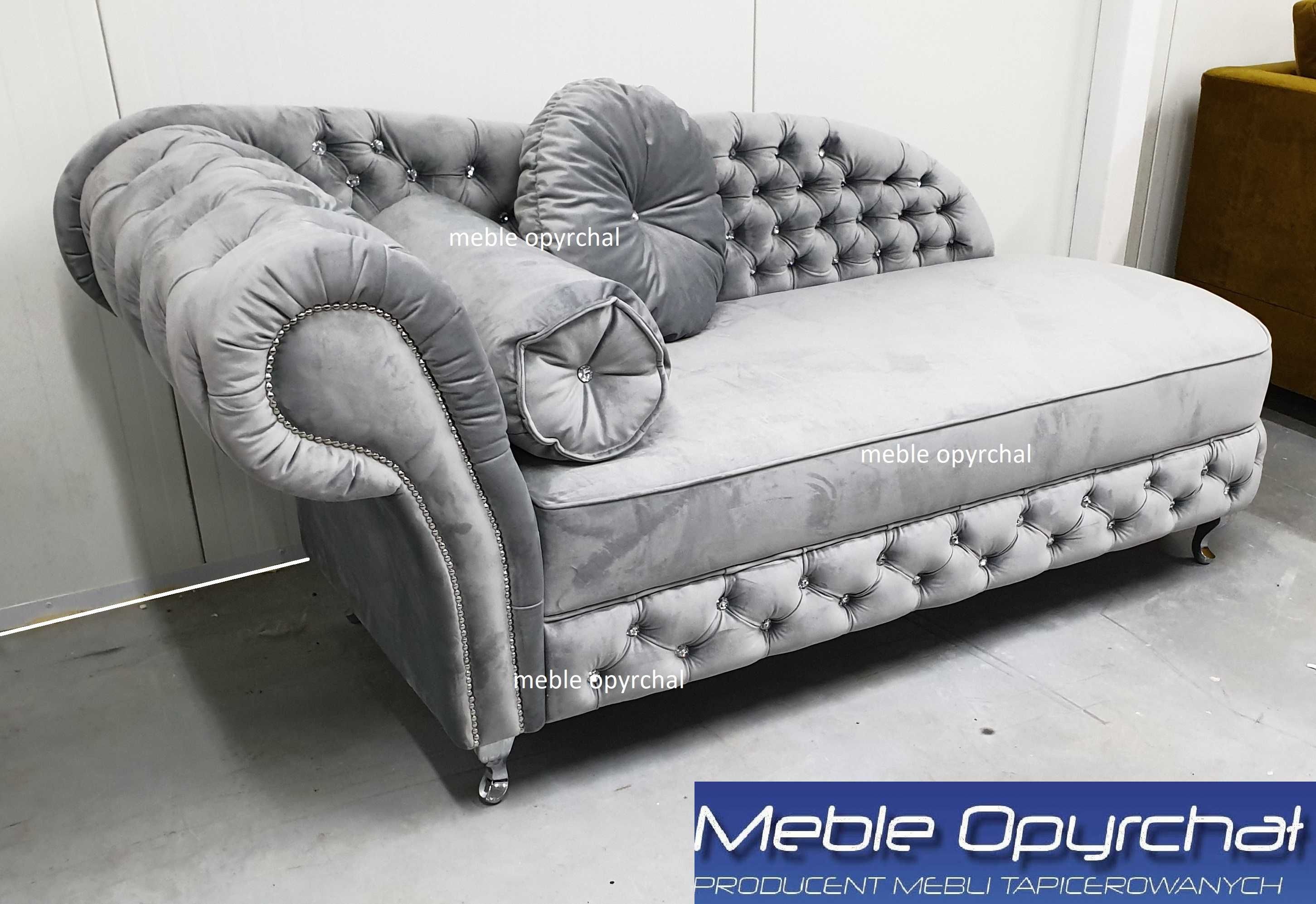PRODUCENT zestawchesterfield sofa fotel pufa pikowana glamour NR.402