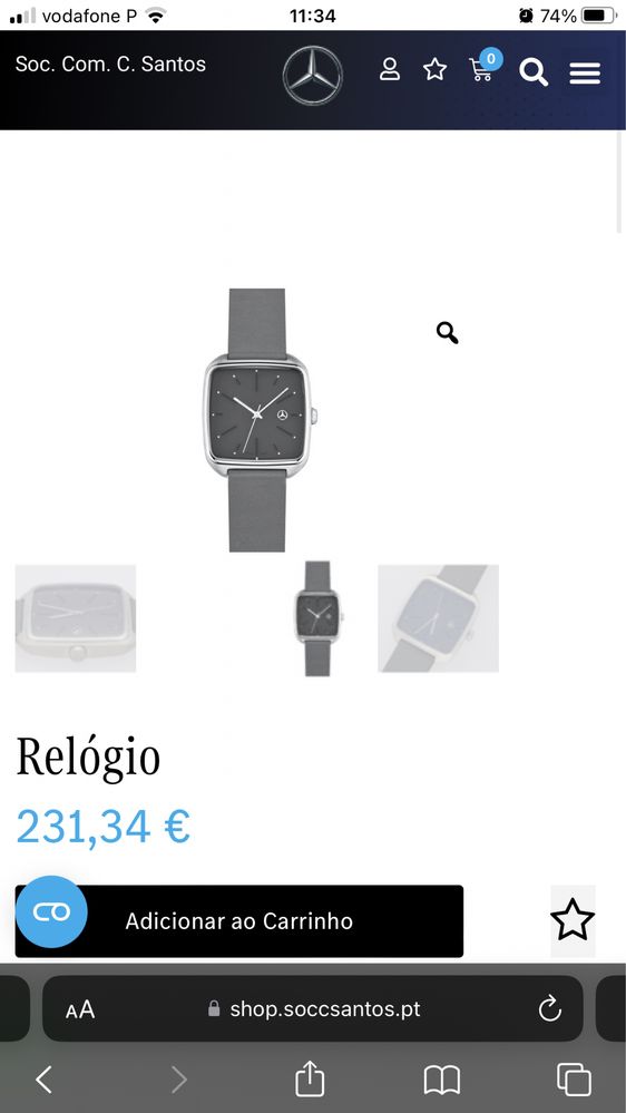 Relógio Mercedes-Benz NOVO