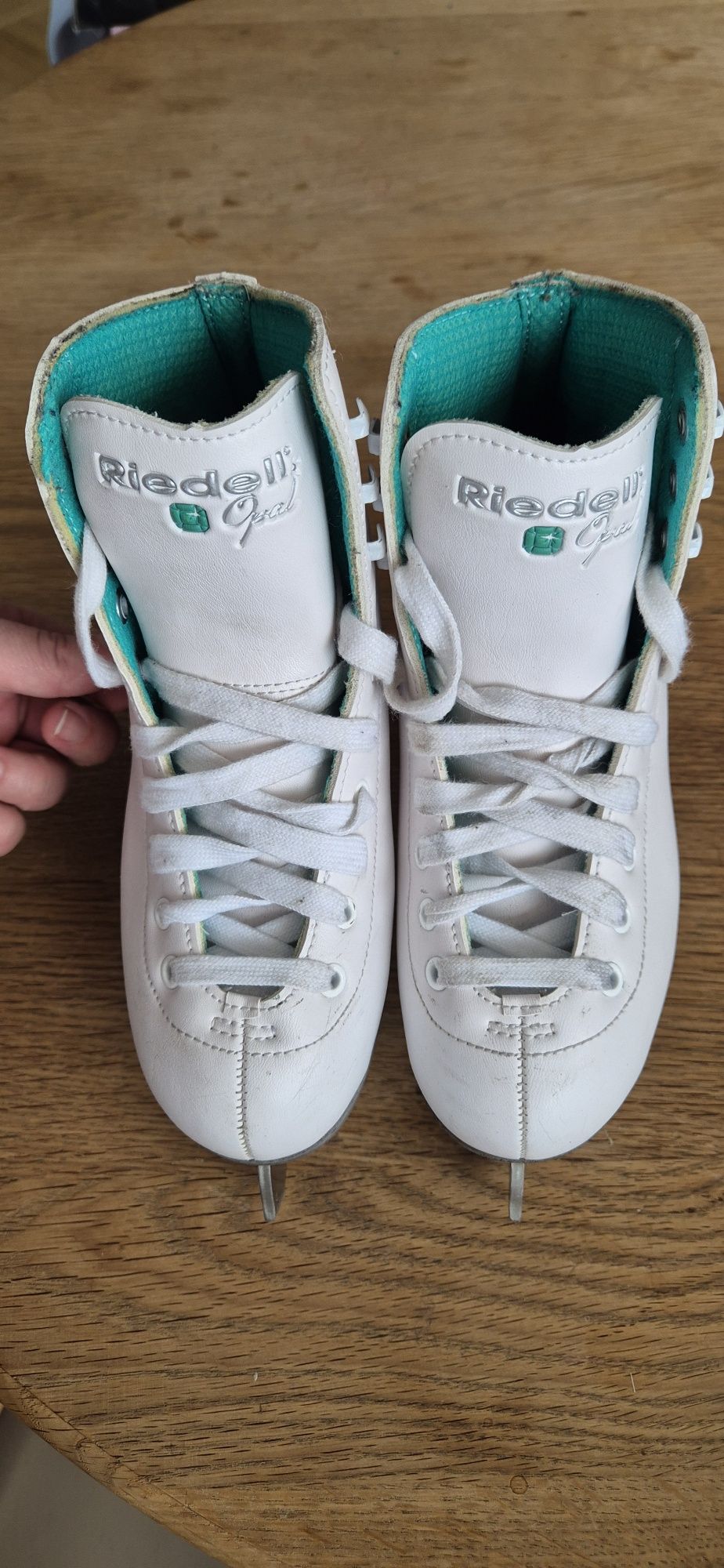 Łyżwy figurowe Riedell Opal white, jak nowe. Rozmiar 2 (34,5 EU)