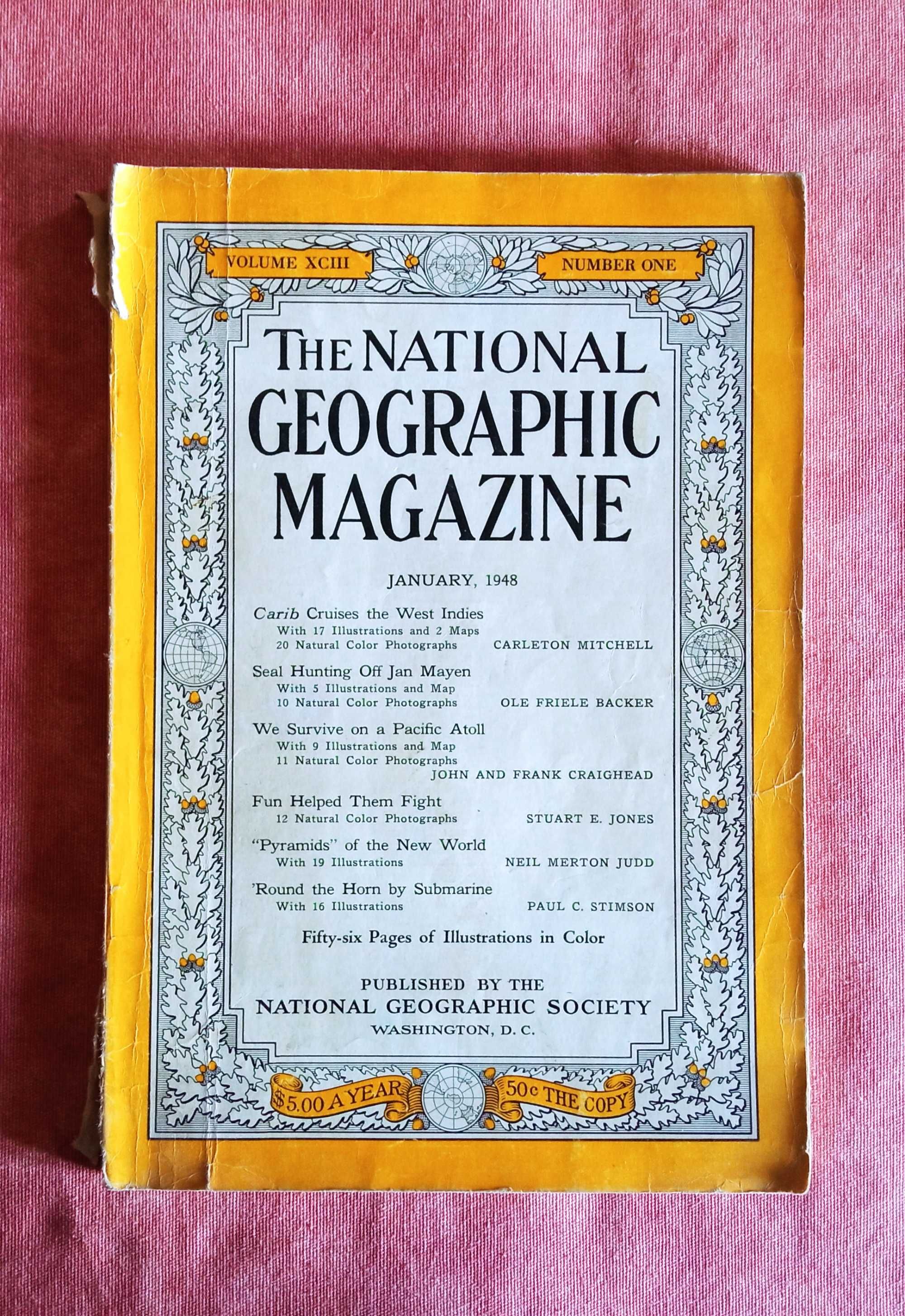 Revistas National Geographic 1937, 1946, 1947 e 1948