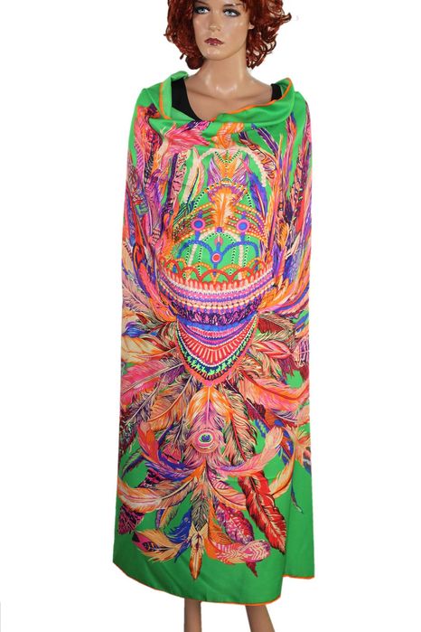 C1-4 Ogromna Jedwabna Chusta SILK Prezent 130x130