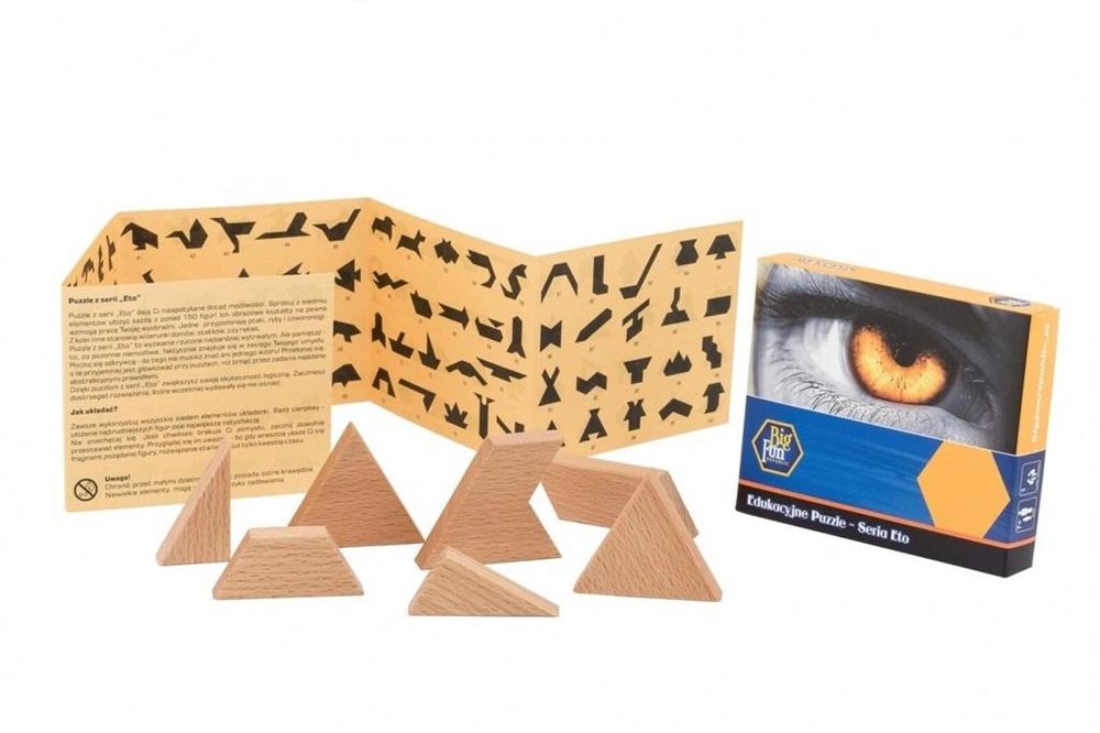 Puzzle drewniane - seria ETO pudełko,125x105x20 mm