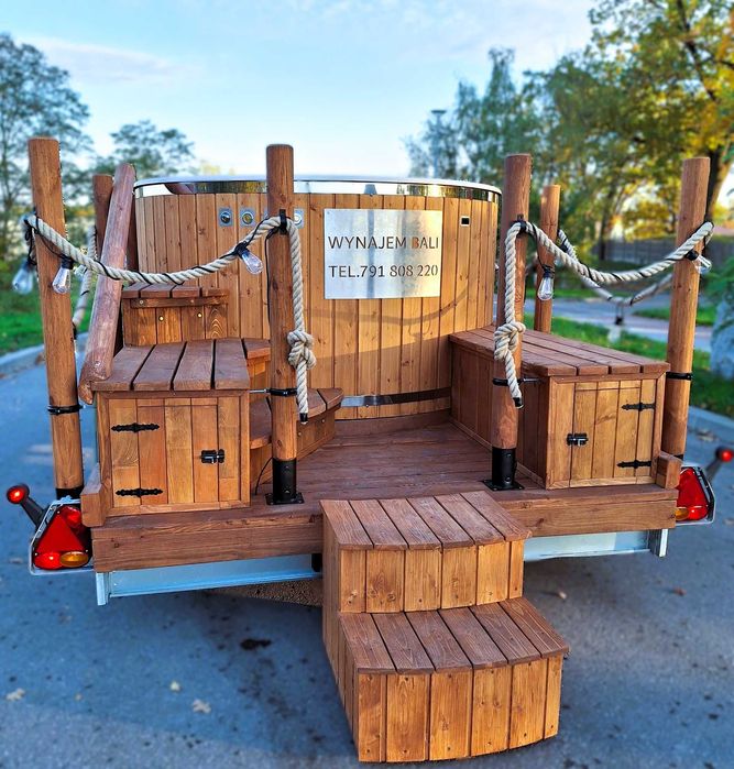 Mobilna bania, jacuzzi, balia do wynajęcia XXL 10 OSÓB HYD AERO Mazury