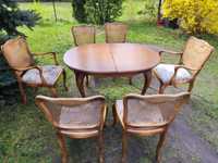 Stół rozkładany Ludwik z 6 krzesłami