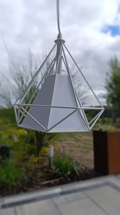 Lampa wisząca "diament" biała