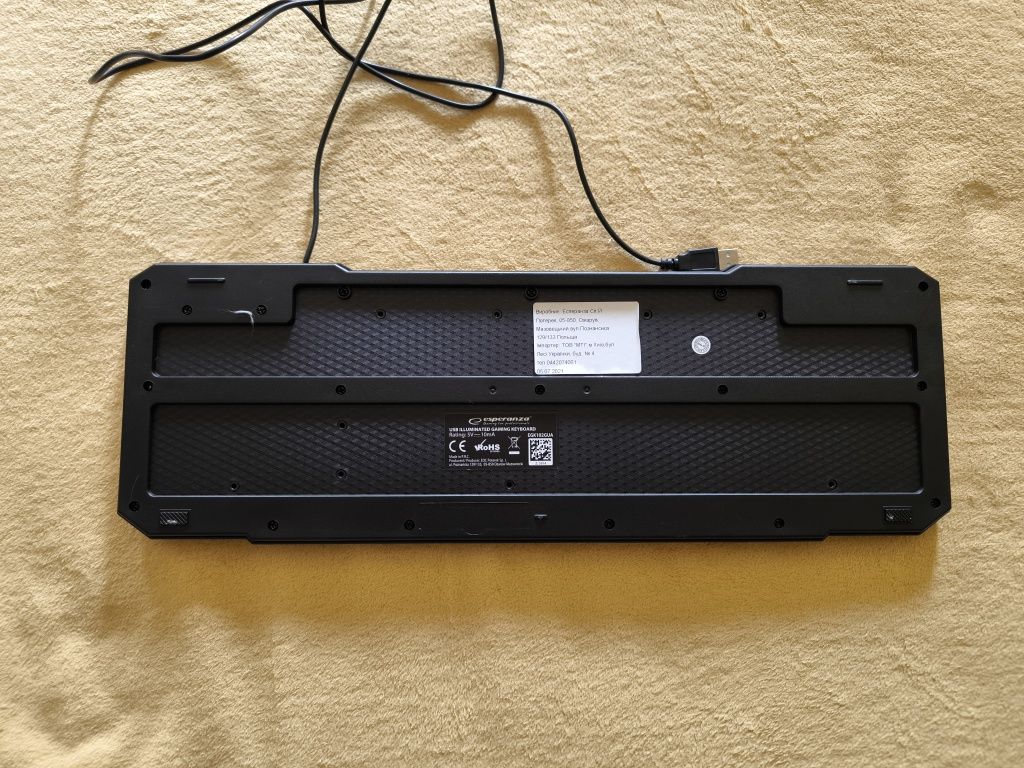 Клавіатура Esperanza Wired EGK102 Green USB (EGK102GUA) black/green