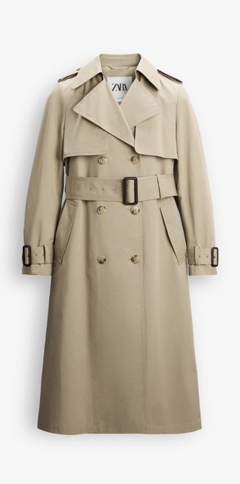 Тренч/ Плащ Zara із поясом (бежевий, новий)