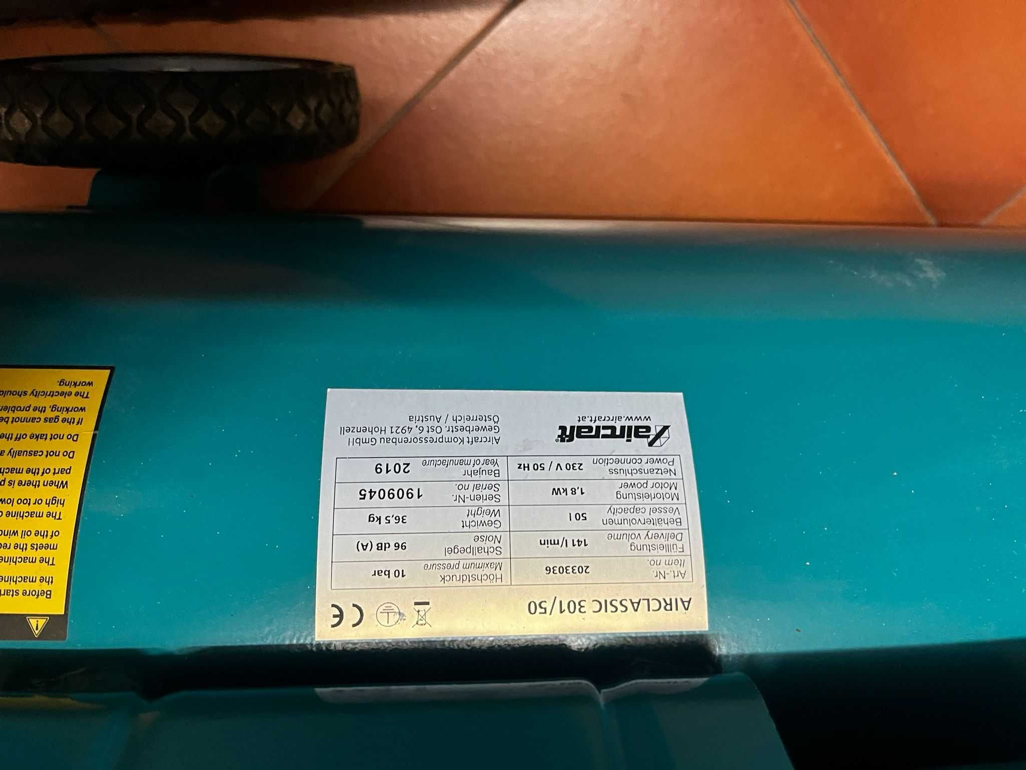 Compressor de ar Aircraft - Airclassic 301/50 (NOVO)