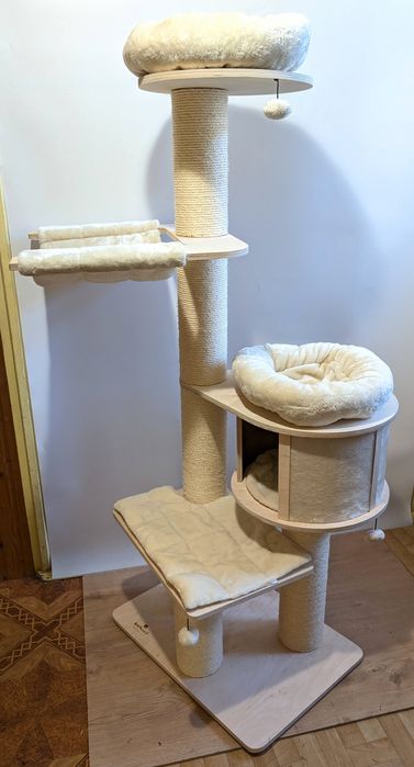 Natural Paradise Drapak Dla Kota Magnolia XL Kremowy 175Cm DUŻY WIELKI