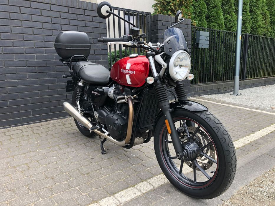 Triumph Street Twin Bonneville 900 Mały przebieg Bagażnik Kufer Grzane Manetki Zamiana Bus