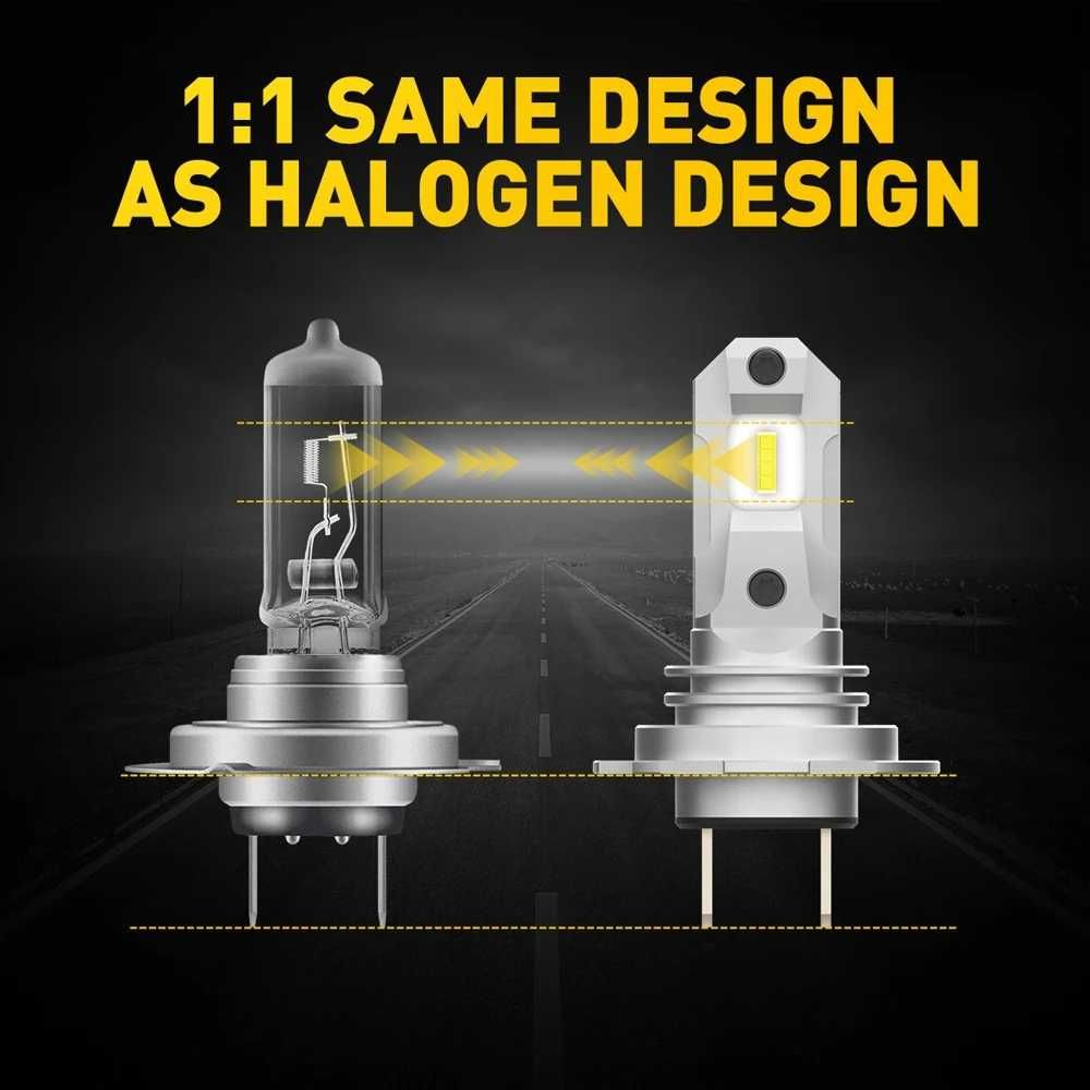 Лампы Auxito LED H7 H3 H1 H11 H8 H9 автолампы 12V светодиодные лампы
