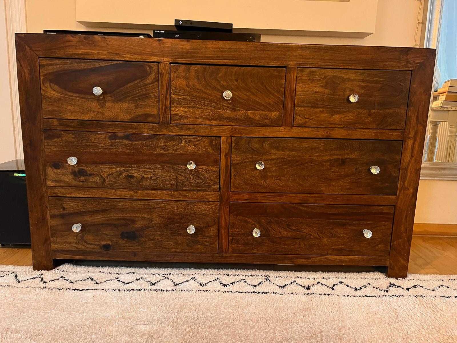 Komoda z drewna kolonialnego palisander 150cmx45cm x 90cm