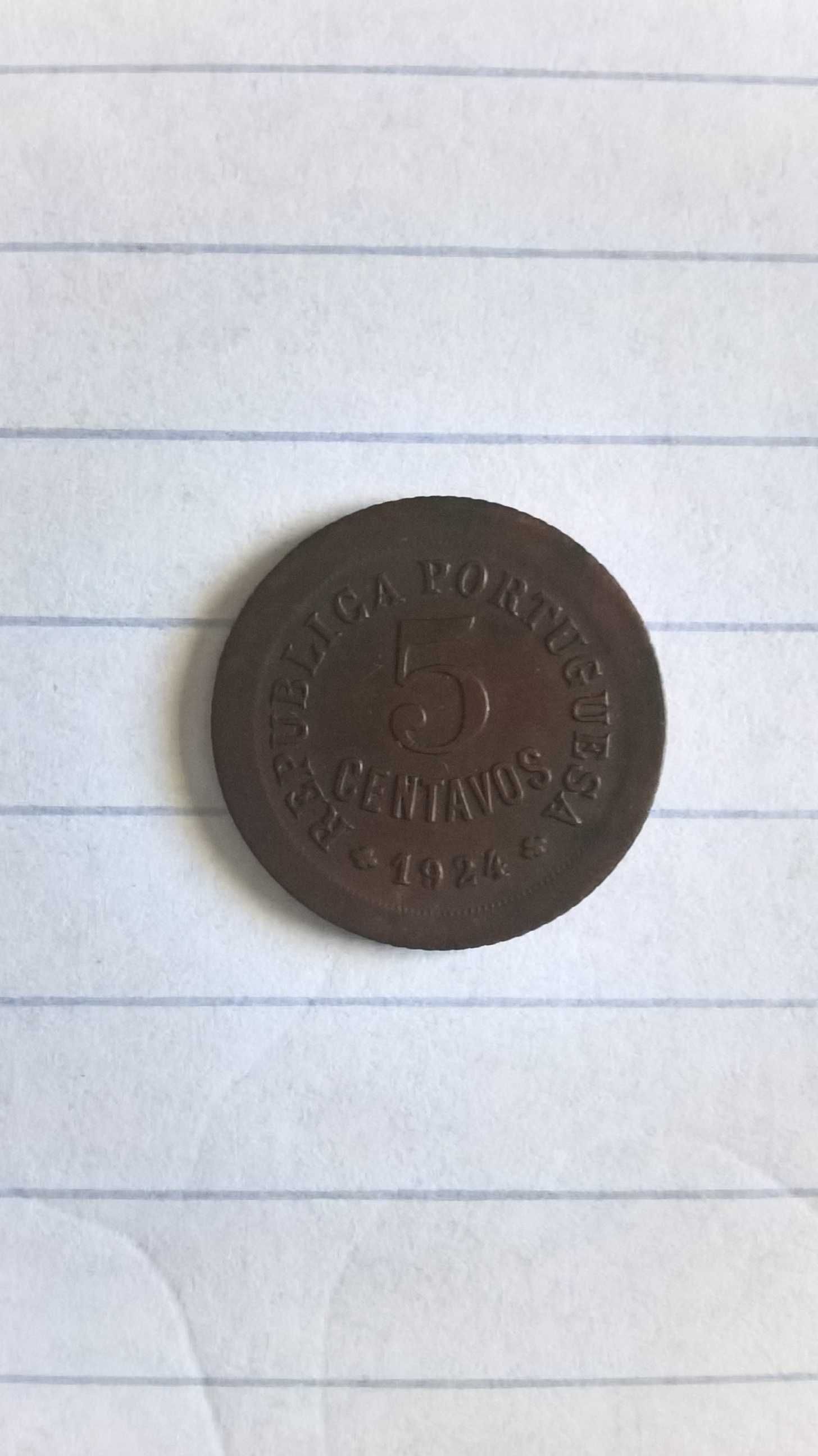 moeda de 5 centavos 1924