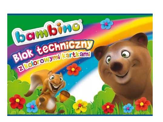 BAMBINO BLOK techniczny kolorowy A4 10 kartek