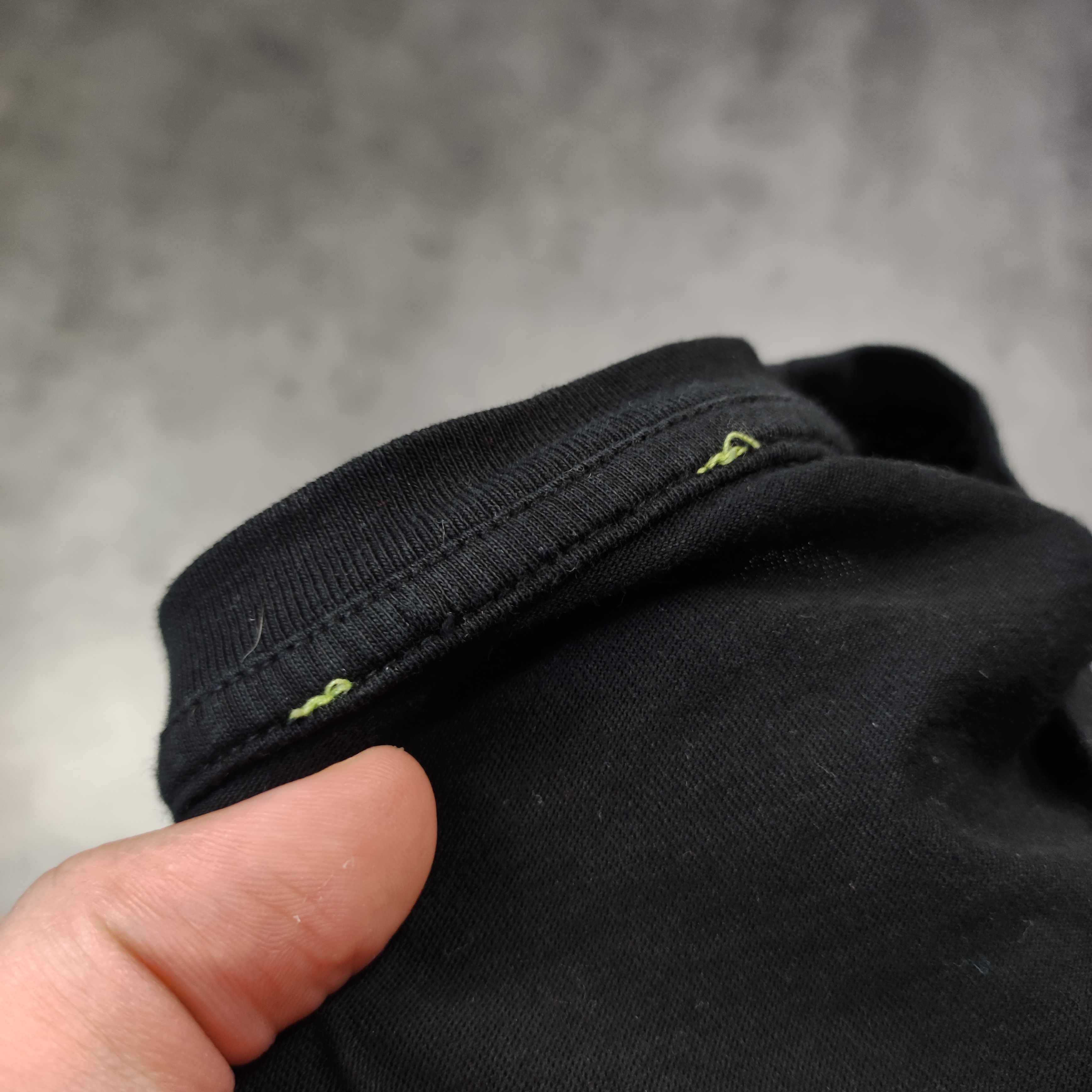 MĘSKA Koszulka Bawełna PREMIUM Versace Jeans Duże Logo Złote Czarna