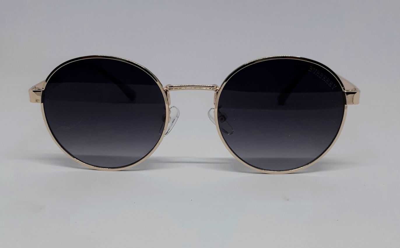 Burberry модные брендовые женские очки серый градиент в золотом металл