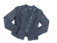 ciepła cienka ramoneska sweterek zapinany na zamek z wełny xs/s 34/36