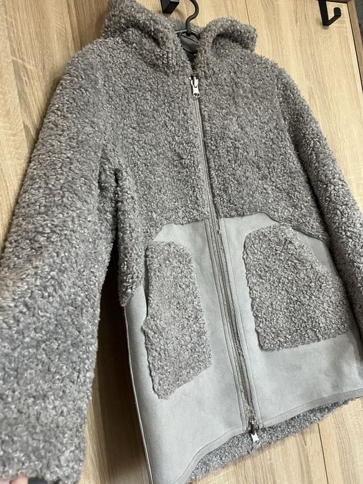 Двостороння дубленка / пальто зимове / розмір S-М