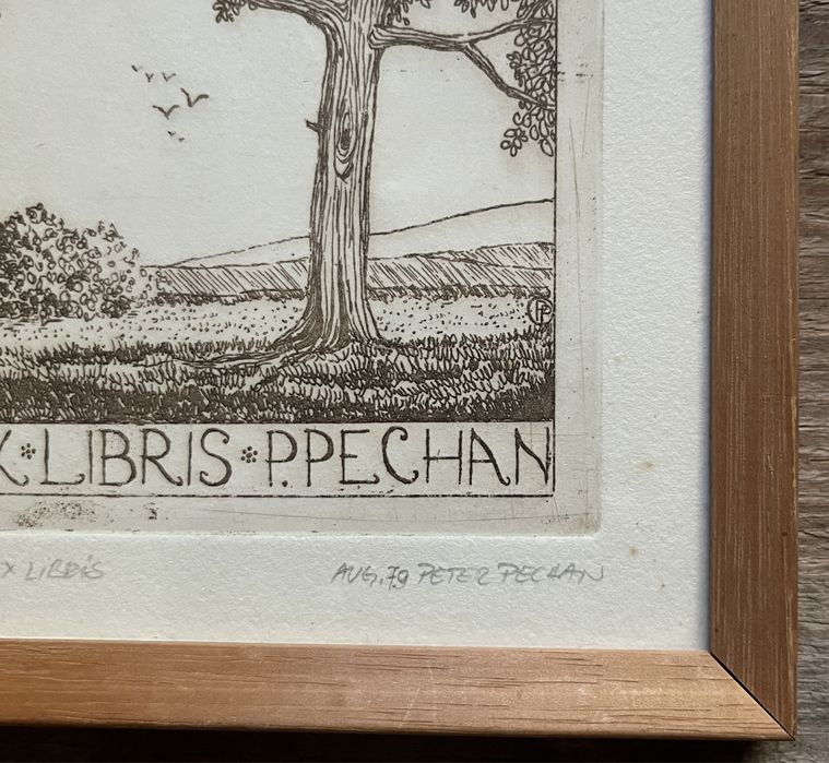 Akwaforta Ex Libris - Peter Pechan 1979r Berlin