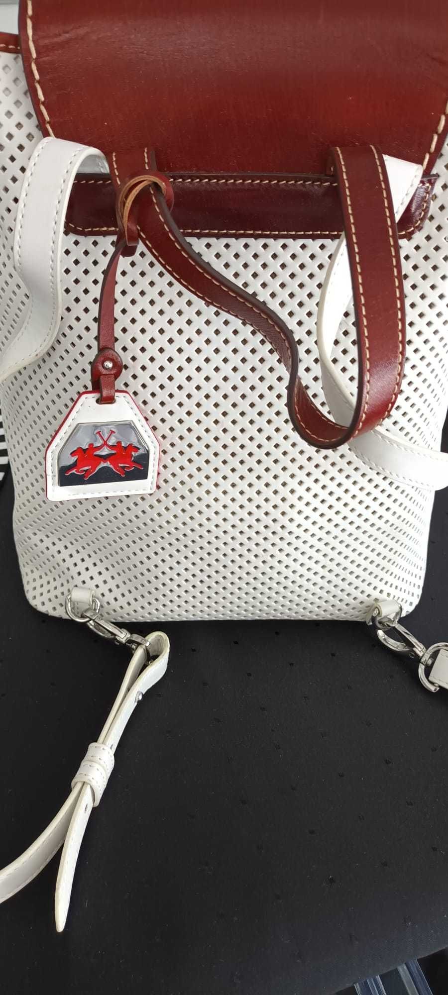 La Martina plecak torba torebka skóra  elegancki
