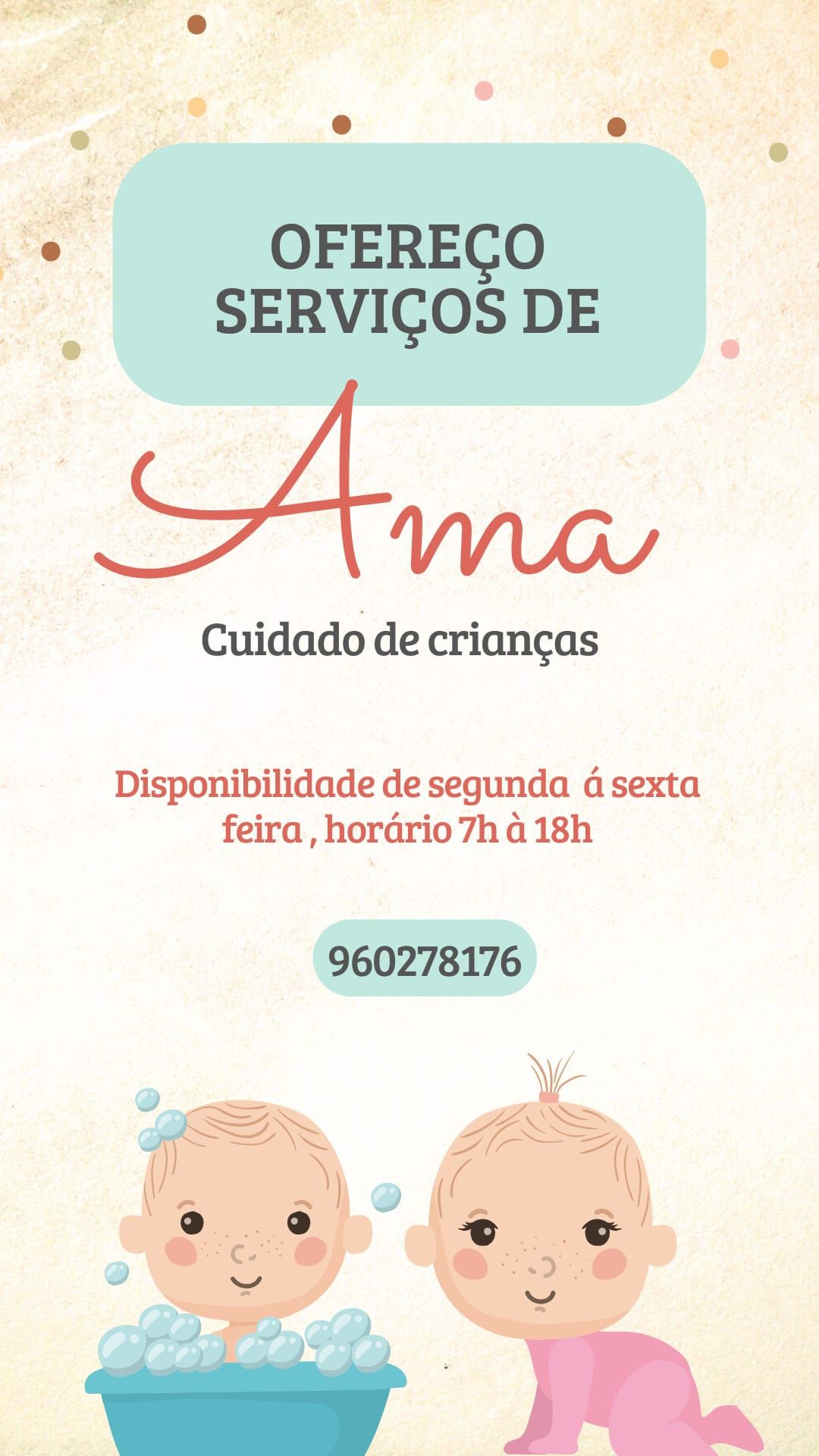 Ofereço serviço de Ama