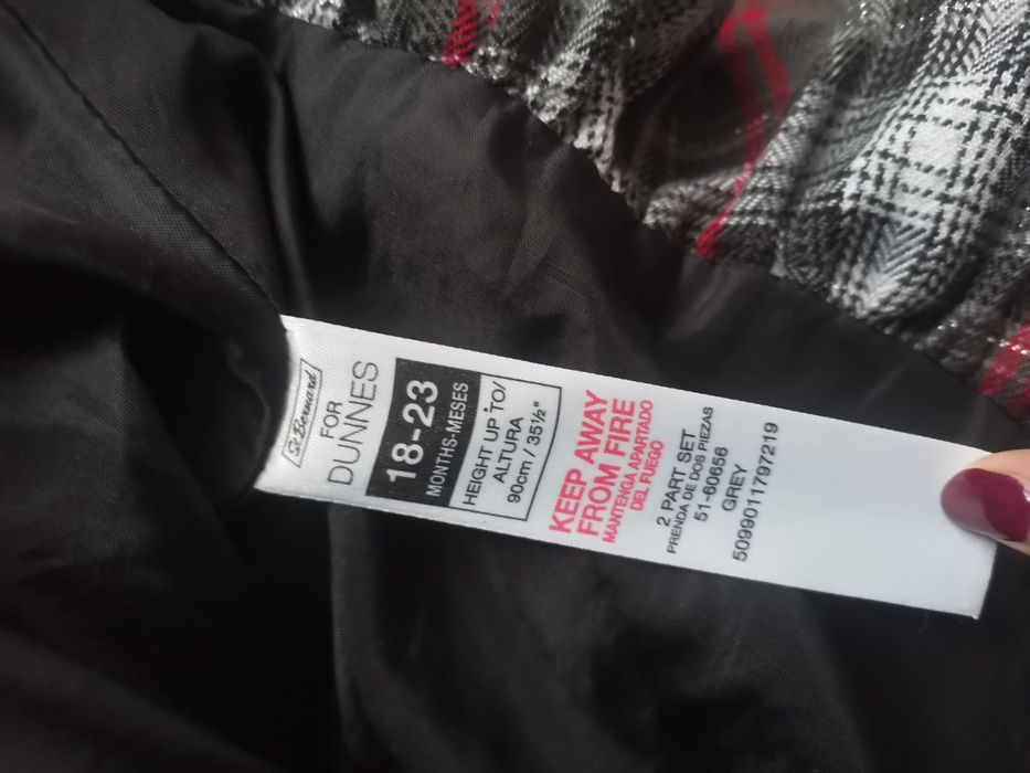 Sukienka dziecięca 86-92 wizytowa kratka elegancka biała szara