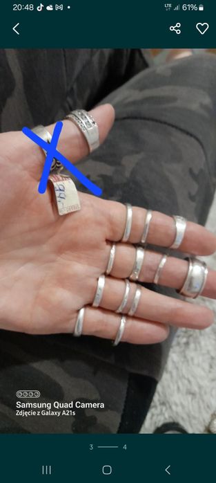 Srebrne pierścionki vintage