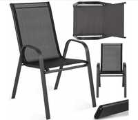 Krzesło Ogrodowe Metalowe Czarne (Okazja)