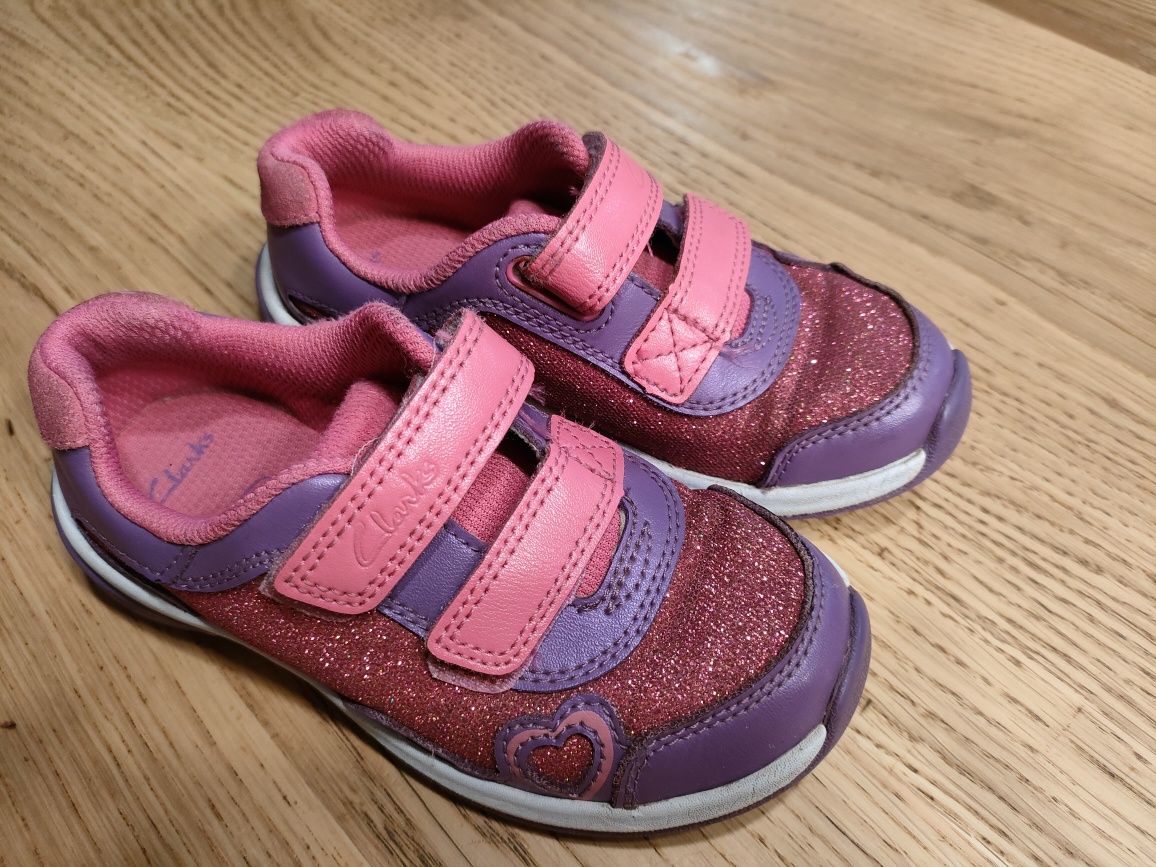 Buty sportowe sneakersy Clarks 25 26 wkł. 15 cm świecące