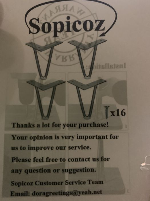 Золоті ніжки для меблів Sopicoz