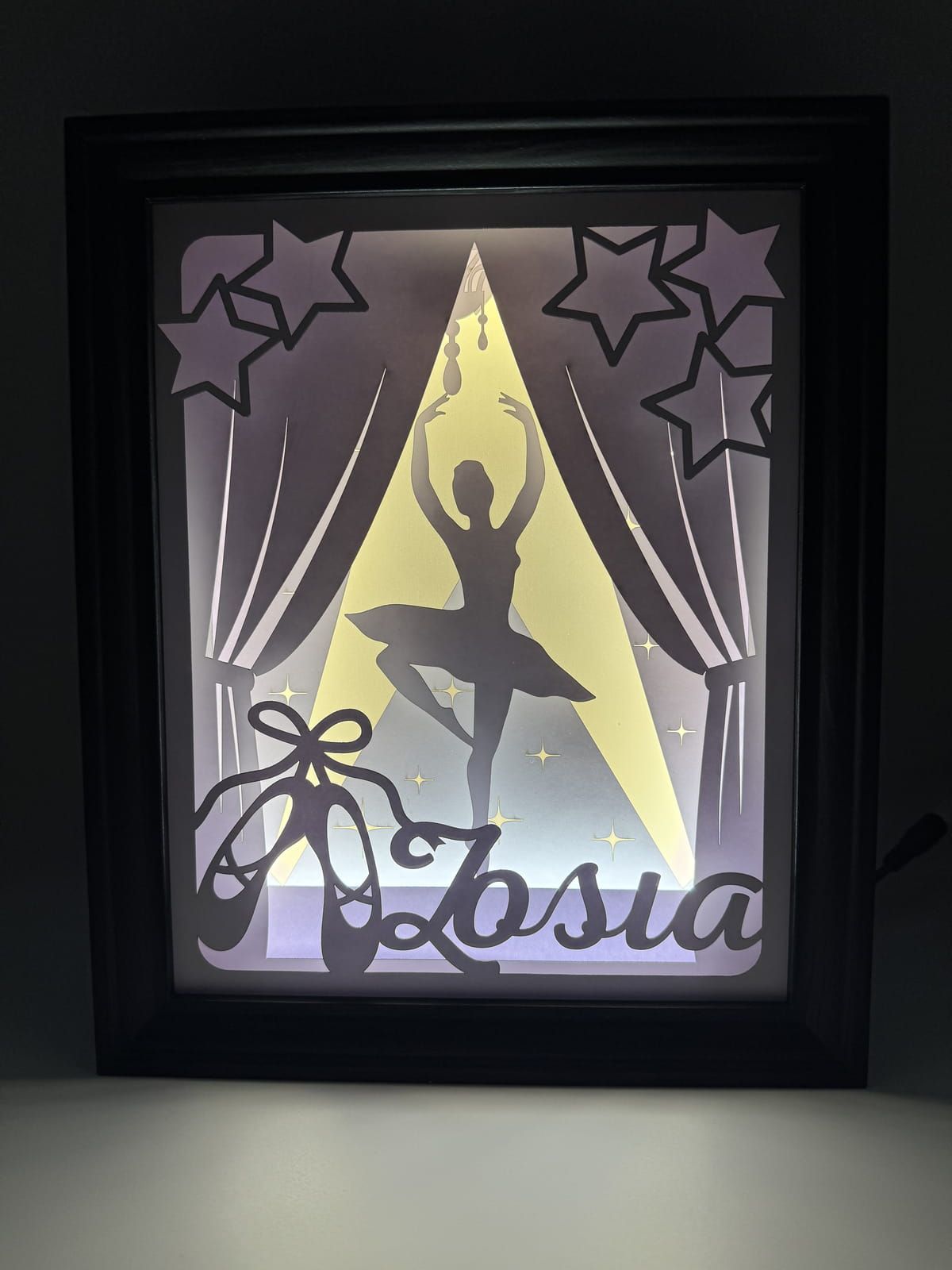 Ramka 3D LED Shadow Box Baletnica