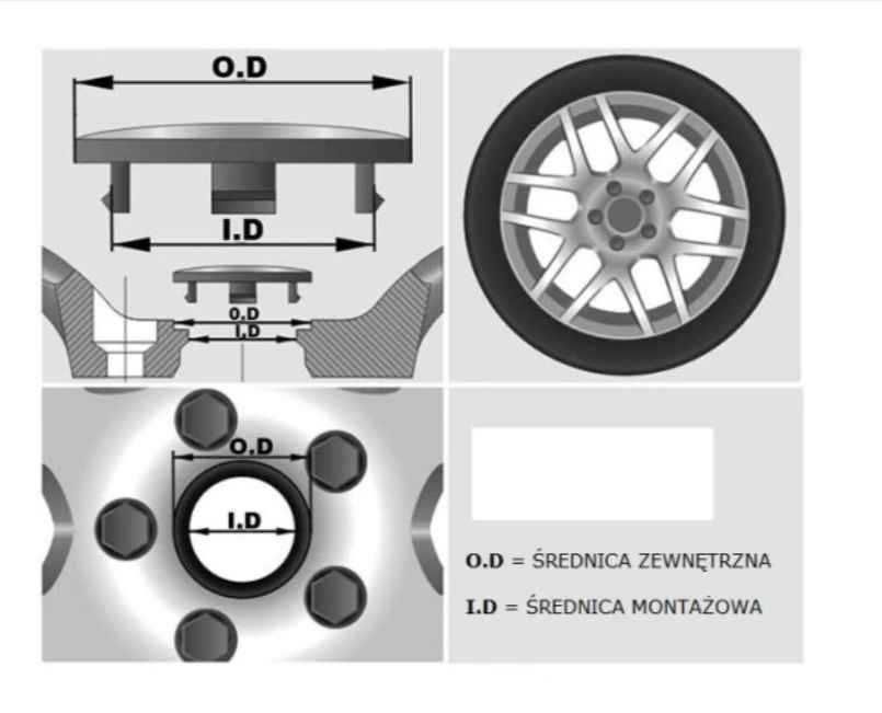 Dekielki CITROEN Znaczki Kołpaczki do ALUFELG 68MM/64MM (OL16D)