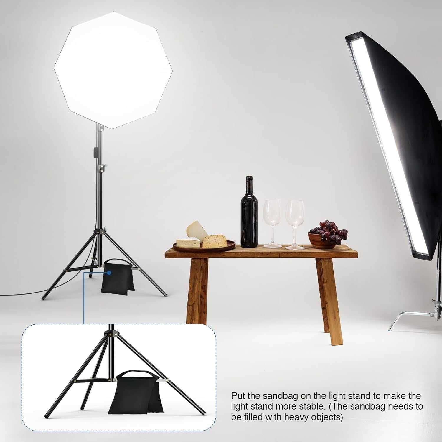 EMART Zestaw oświetleniowy Softbox 65 CM zestaw oświetleniowy