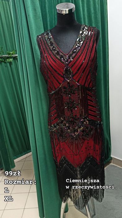 Sukienki cekinowe w stylu lat 20, flapper, retro Wrocław