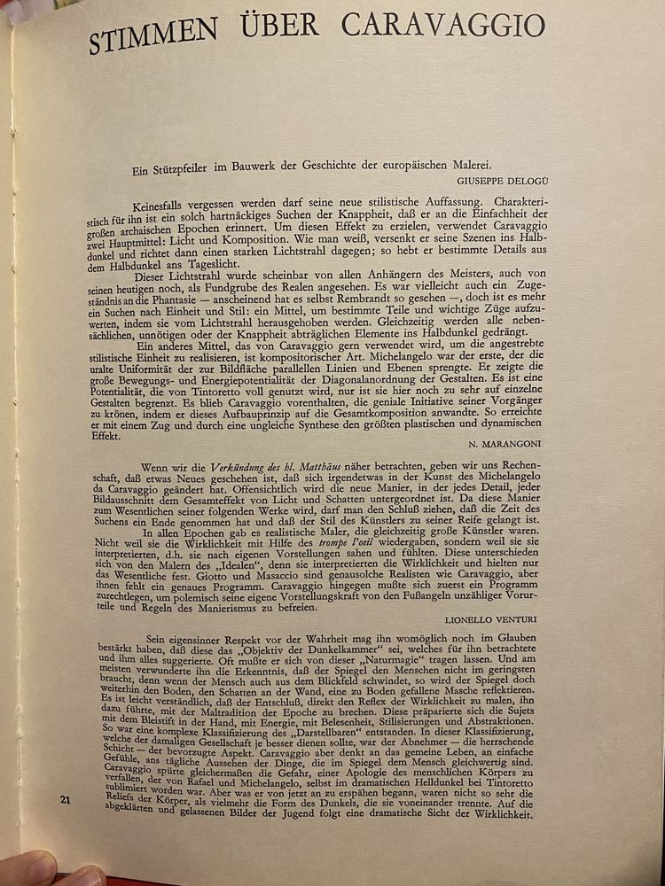 Книга Caravaggio,  Изд. Бухарест, 1983 год.