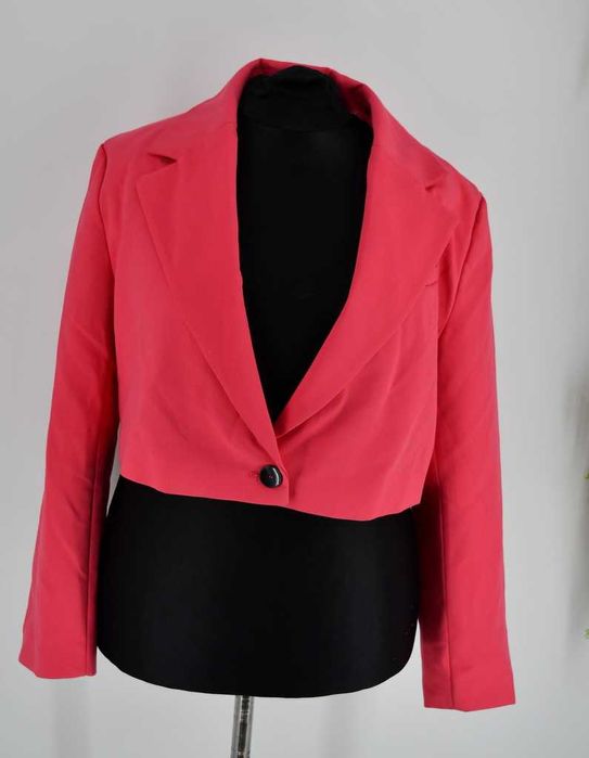 Luźny różowy żakiet Reserved XXL krótki elegancki nowy