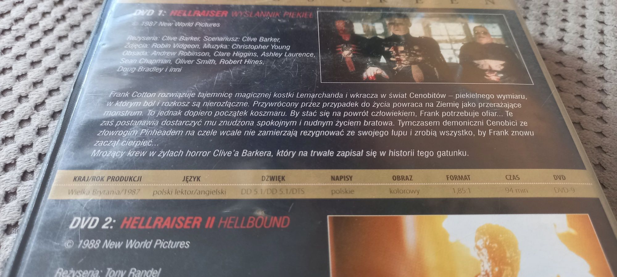 Hellraiser , hellraiser II    dvd lektor