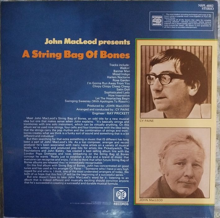 Winyl LP - Jazz,  John McLeod Presents – A String Bag of Bones