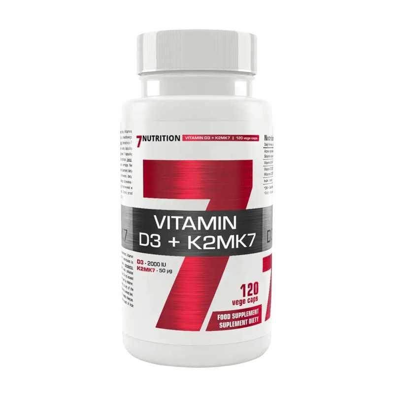 Witamina D3 z K2 7Nutrition Vitamin D3+K2MK7 - 120 kapsułek wegańskich
