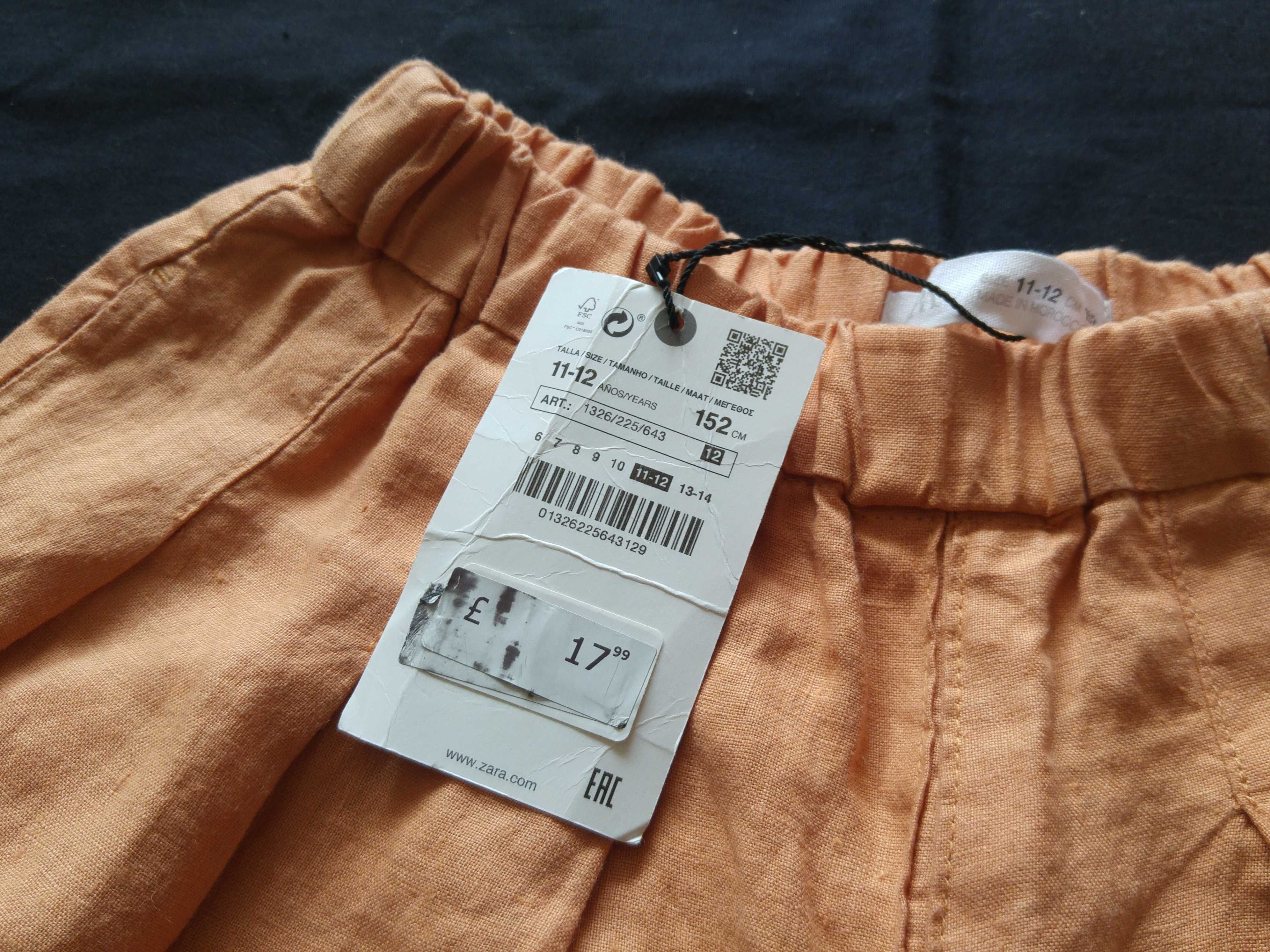 Spodenki damskie 100 % lniane ZARA
