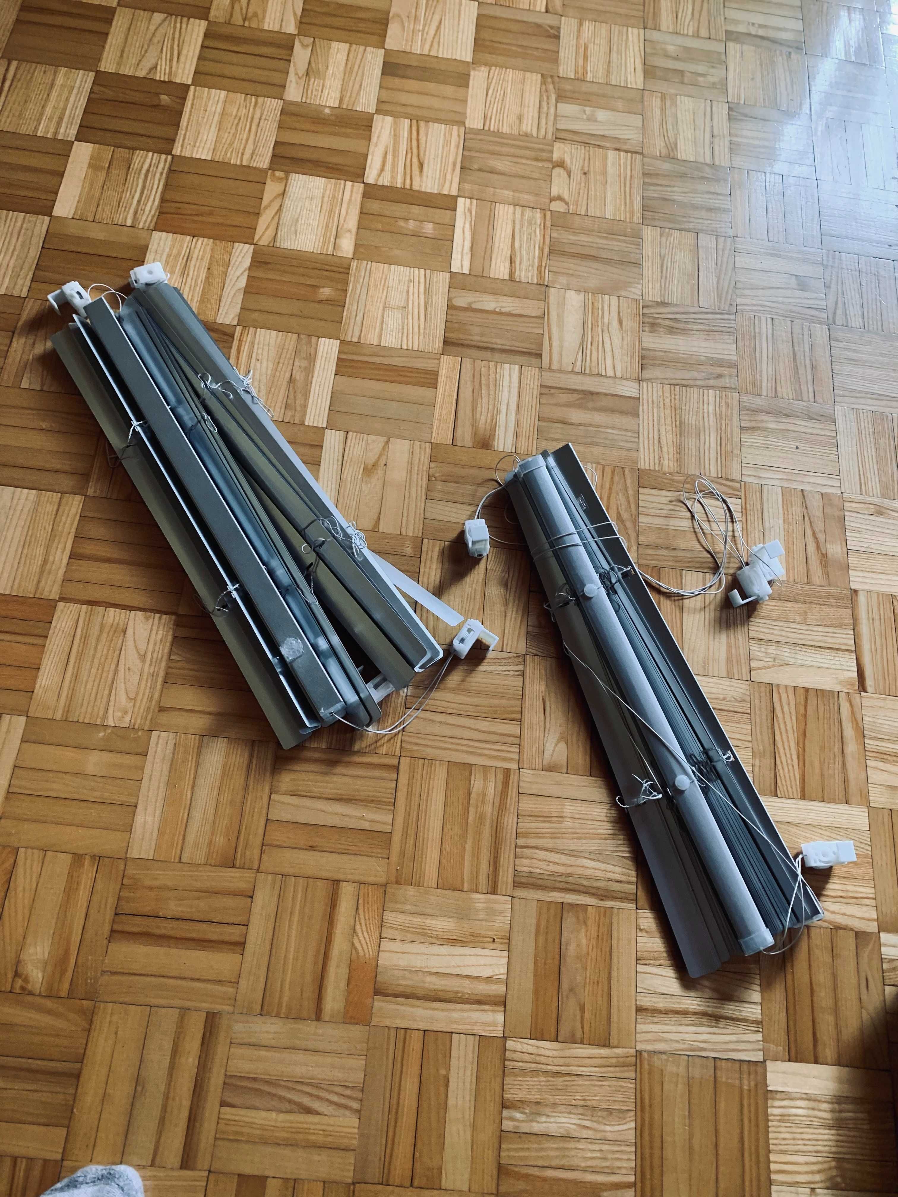 Żaluzja aluminiowa pozioma na okno szara roleta 50cm szara srebrna