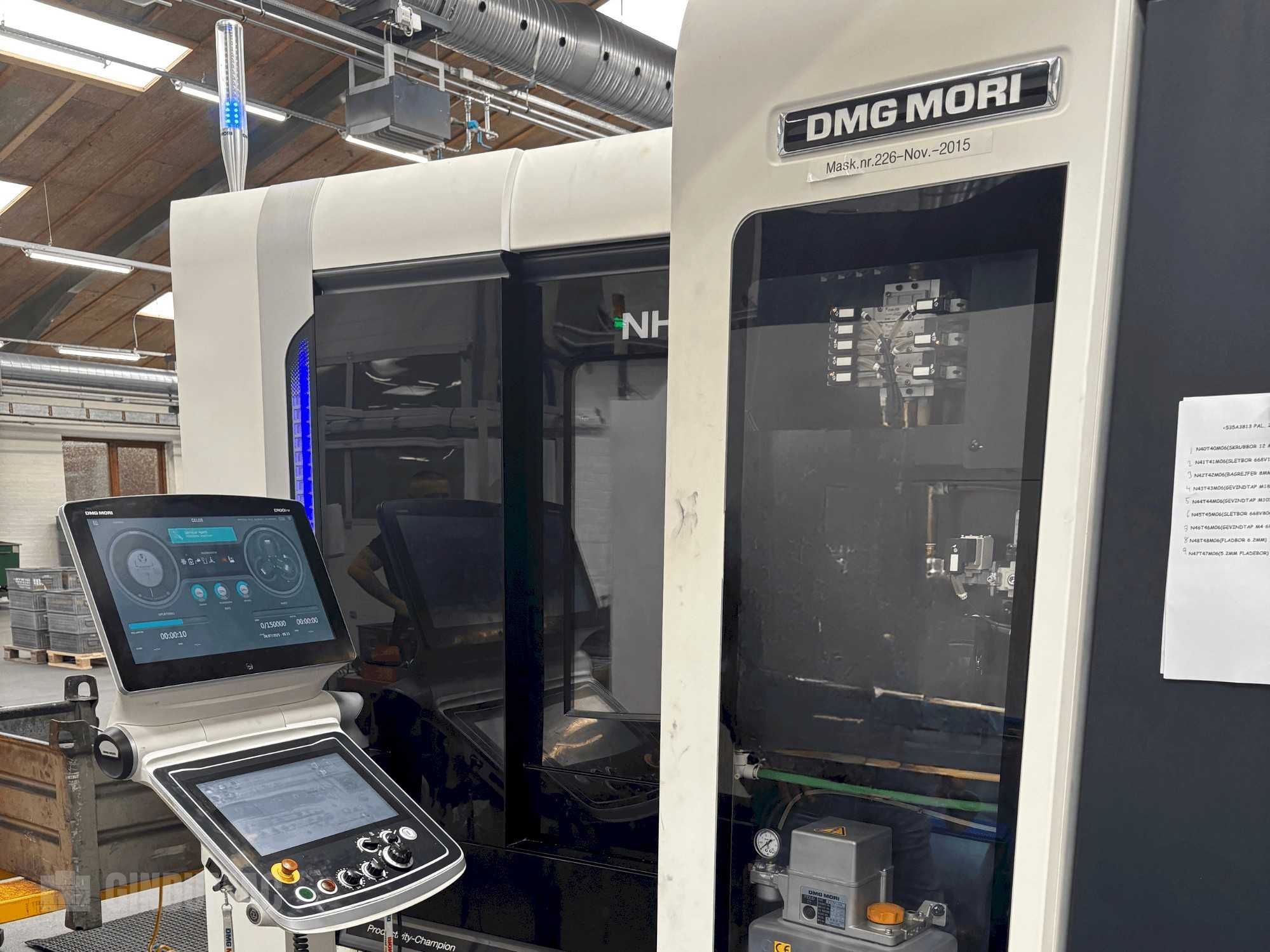 Centrum obróbcze DMG MORI NHX 4000 – 4 osie, BT40, 2015