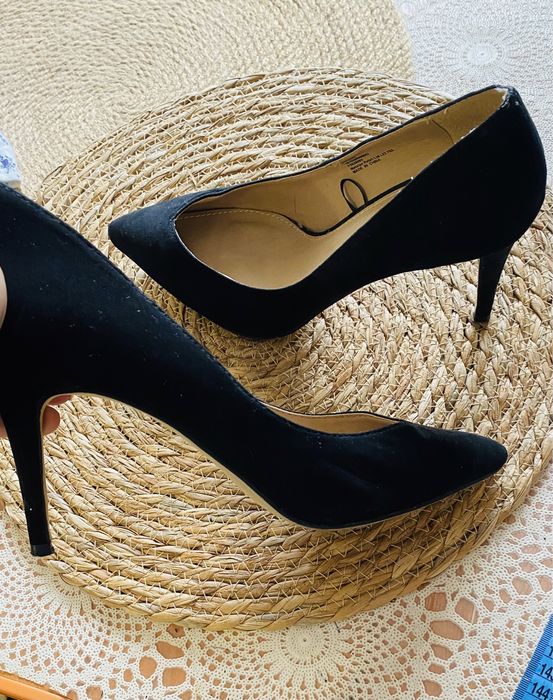 Туфли лодочки човники туфлі чорні замшеві