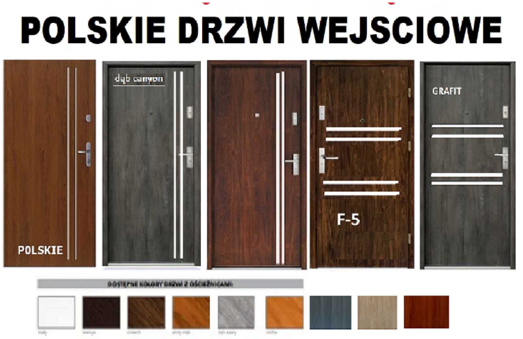 WYPRZEDAŻ Polskie drzwi ZEWNĘTRZNE -wejściowe, drewniane i stalowe