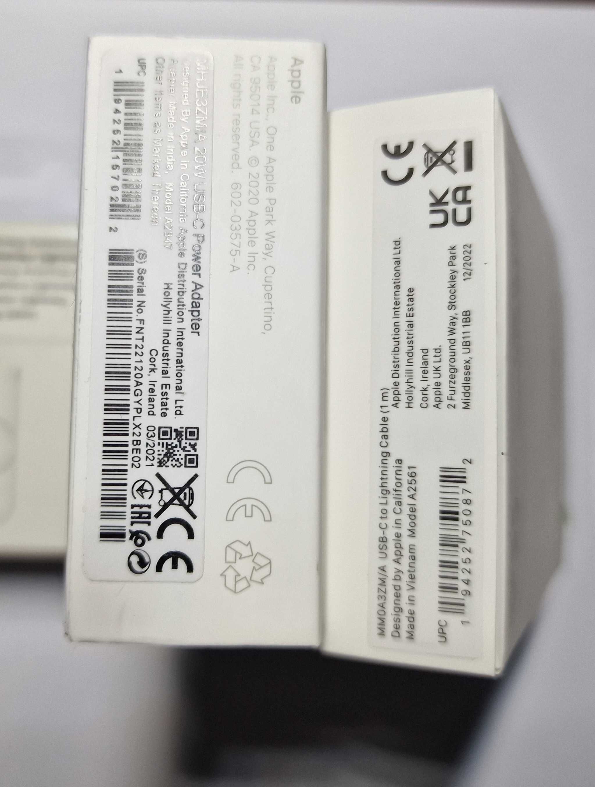 ZESTAW APPLE Ładowarka 20W + Kabel USB-C/Lightnin ORYGINAŁ