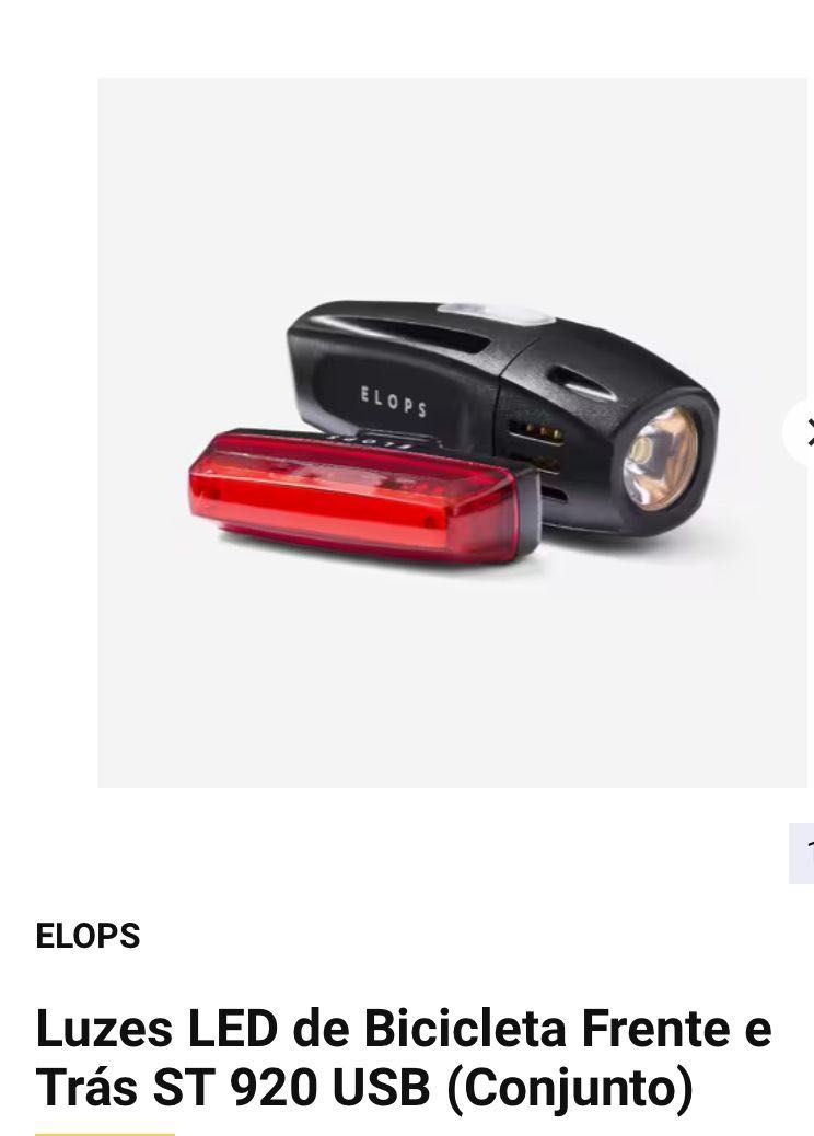 LUZ LED USB de bicicleta frente e trás ST 920 conjunto