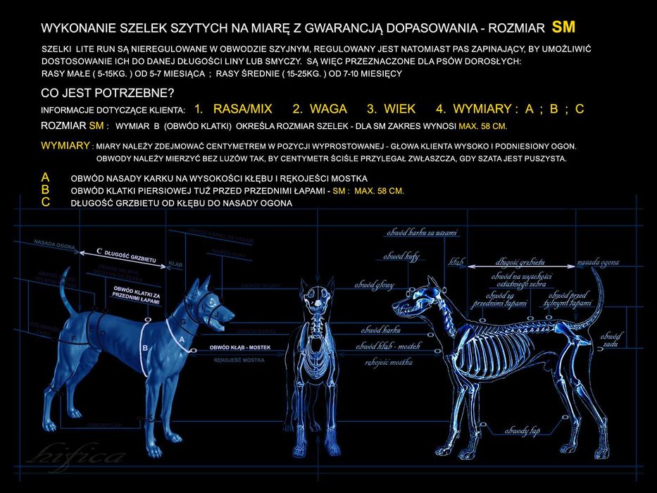 HIFICA LITE RUN PP/RHI-LG Szelki Guard Szyte na Miarę dla Psa