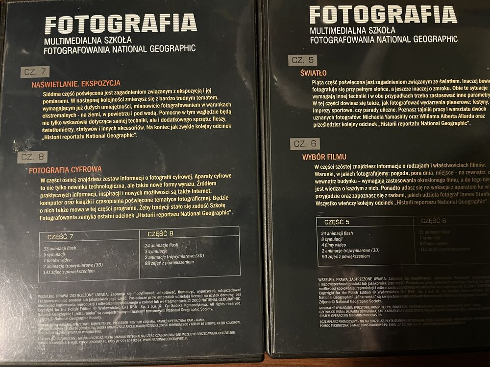 Multimedialna szkoła fotografii National Geographic 4 CD kurs foto